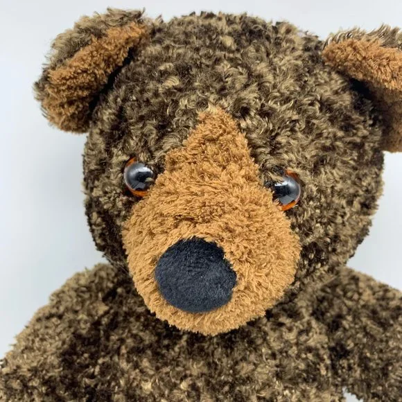 LL Bean Brown Plush Bear 16" Articulated Arms Legs Curly Poly Fur DCI Keene NH - Picture 2 of 9